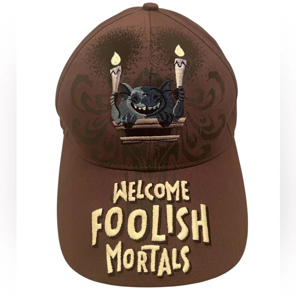 NWOT Disney Parks Haunted Mansion Welcome Foolish Mortals Youth Baseball Cap Hat - Picture 4 of 12